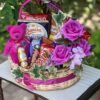 purple gift basket